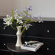 Matte White Ceramic Vase - Unique Bamboo Shape Design (20x8x5.5cm) - Mekamart Australia
