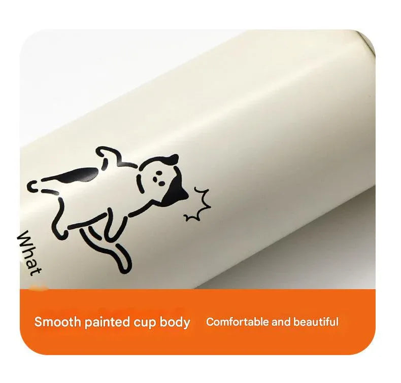 Mini Insulated Coffee Cup - 316 Stainless Steel, Portable & Stylish - White Kitten (300ml) - Mekamart Australia