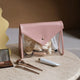 Pink Chic Envelope Makeup Bag with Transparent Waterproof Design - Mekamart Australia