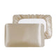 Champagne Silky Satin Pillowcase Pair - Smooth for Hair & Skin, Elastic Fitted (46x90+16cm) - Mekamart Australia