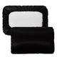 Black Silky Satin Pillowcase Pair - Smooth for Hair & Skin, Elastic Fitted (46x90+16cm) - Mekamart Australia
