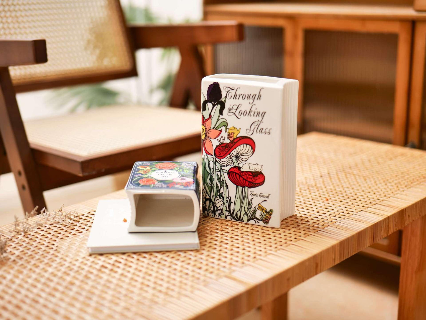 Literary Book Vase - Creative Ceramic Planter & Desk Organizer(Type A - 21x13x7cm) - Mekamart Australia