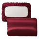 Red Satin Pillowcase Pair - Smooth for Hair & Skin, Elastic Fitted (46x70+16cm) - Mekamart Australia