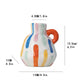 Colorful Charming Hand-Painted Ceramic Vase - Colourful Striped Jug Style Decorative Accent - Mekamart Australia