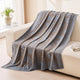 Brown,Taupe and Blue Elegant Patterned Throw Blanket - Soft Polyester Nap & Sofa Cover, 185x135cm Lightweight AC Blanket - Mekamart Australia