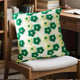 Green and Yellow Charming 3D Floral Plush Cushion Covers - Set of 4, 45x45cm Soft Faux Lambswool Pillowcases for Sofa & Bed Decor - Mekamart Australia