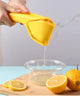 3 Pcs Yellow Easy-Squeeze Manual Citrus Juicer - Durable Lemon & Orange Squeezer with Pour Spout, Food-Grade PP - Mekamart Australia