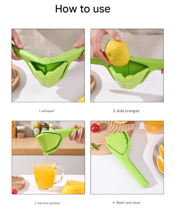 3 Pcs Yellow Easy-Squeeze Manual Citrus Juicer - Durable Lemon & Orange Squeezer with Pour Spout, Food-Grade PP - Mekamart Australia
