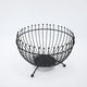 Small Feet Black Modern Metal Wire Fruit Basket Bowl - Countertop Storage for Fruit & Snacks - Mekamart Australia