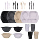 Black, Dark Grey, White, Beige Durable Eco-Friendly Wheat Straw Dinnerware Set - 24 Pieces with Plates, Bowls, Cups & Cutlery - Mekamart Australia