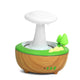 Light Woodgrain Raindrop Mushroom Aroma Diffuser - 280mL Ultrasonic Humidifier with Colorful Lights - Mekamart Australia