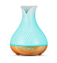 Blue Crack 500ml Wood-Grain Essential Oil Aroma Diffuser with Lattice Design and Humidifier - Mekamart Australia