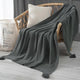 110cm x 150cm Grey Knitted Sofa Blanket for Autumn and Winter Naps - Mekamart Australia