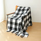 Classic Black White Checkered Faux Cashmere Blanket, 130 x 210 cm, 650g - Mekamart Australia