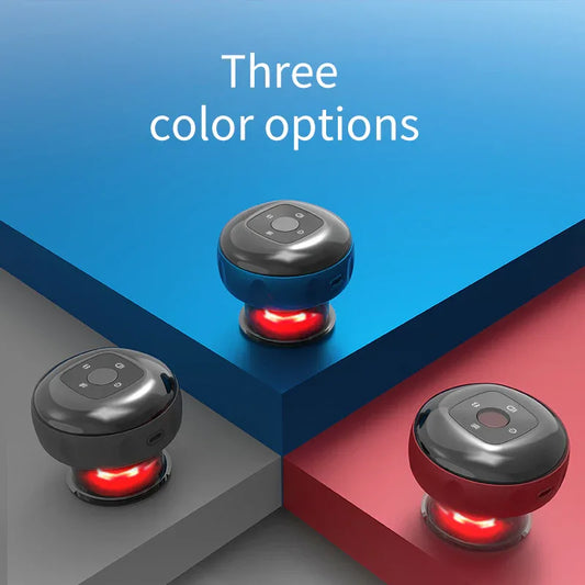 Smart Electric Cupping Therapy Massager - Adjustable Suction & Heat, Red Light Therapy, USB-C Rechargeable(Blue) - Mekamart Australia