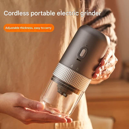 Wireless Portable Electric Coffee Grinder - Adjustable Coarseness, USB-C Rechargeable, One-Touch Operation(black) - Mekamart Australia