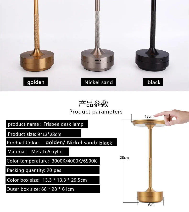 UFO Version LED Desk Lamp - Black Touch Switch with Dimming and USB Cable - Mekamart Australia