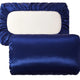 Navy blue Silky Satin Pillowcase Pair - Smooth for Hair & Skin, Elastic Fitted (46x70+16cm) - Mekamart Australia