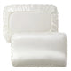 Beige Silky Satin Pillowcase Pair - Smooth for Hair & Skin, Elastic Fitted (46x70+16cm) - Mekamart Australia