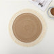 Brown Chic Round Woven Placemats with Tassel Fringe - Set of 4, Cotton Ramie Blend, Heat Resistant Table Mats - Mekamart Australia