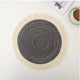 Grey Chic Round Woven Placemats with Tassel Fringe - Set of 4, Cotton Ramie Blend, Heat Resistant Table Mats - Mekamart Australia