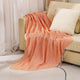 Orange Elegant Herringbone Tassel Throw Blanket - Large Acrylic Faux Cashmere Soft Cozy Blanket for Sofa, Bed & Decor (130x240cm) - Mekamart Australia