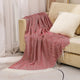 Red Elegant Herringbone Tassel Throw Blanket - Large Acrylic Faux Cashmere Soft Cozy Blanket for Sofa, Bed & Decor (130x240cm) - Mekamart Australia