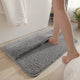 Grey Ultra Absorbent Plush Bath Mat - Non-Slip Bathroom Rug with Innovative Foot Drying Pocket - Mekamart Australia