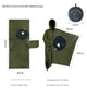 Green Cozy 4-in-1 Wearable Fleece Poncho Sleeping Bag - Multifunctional Camping Blanket with Detachable Hood - Mekamart Australia