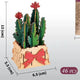 Thousand Flowers DIY 3D Wooden Cactus Puzzle with Red Flowers - 46-Piece Kids' Craft Toy - Mekamart Australia