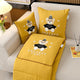 Yellow Cap Bear 2-in-1 Foldable Car Pillow Blanket - Cozy 40x40cm Pillow, Unfolds to 100x150cm Blanket for Travel and Office Naps - Mekamart Australia
