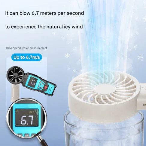 White Mini Portable USB Rechargeable Fan - Quiet Cooling for Desk or Travel - Mekamart Australia