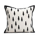 45*45cm Trees Triangle Elegant Two-Piece INS-Style Jacquard Pillow Covers - Black & White Sofa Decor - Mekamart Australia