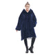 Navy Blue Oversized Wearable Blanket Hoodie - Ultra Soft & Cozy Snuggle Pullover for Adults - Mekamart Australia