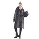 Dark Grey Oversized Wearable Blanket Hoodie - Ultra Soft & Cozy Snuggle Pullover for Adults - Mekamart Australia