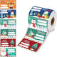 Set of 4 Christmas Gift Tag Sticker Rolls - 2000 Self-Adhesive Labels for Presents - Mekamart Australia