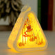 White Snowman Charming Christmas Scene Mini Lanterns (Set of 3) - Battery Operated LED Lights for a Cozy Holiday Glow - Mekamart Australia