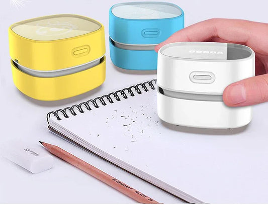 Red Rechargeable Cordless Mini Desktop Vacuum - Portable Handheld Cleaner for Desk, Keyboard, Crumb & Dust - Mekamart Australia