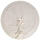 White Luxury Knit Christmas Tree Skirt with Cable-Knit Border - Rustic Holiday Decor(62cm) - Mekamart Australia