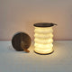 Foldable Telescopic Lantern Lamp - 3 Light Modes, USB Rechargeable, Wood/Paper Finish(white) - Mekamart Australia