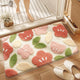 Premium Bath Mat with 8X Water Absorption & Non-Slip Base(flowers and plants) - Mekamart Australia