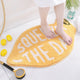 Super Absorbent Microfiber Bath Mat - Non-Slip TPR Backing, Machine Washable, Fun Fruit Designs(Yellow lemon 46*76cm) - Mekamart Australia