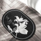 Elegant Floral Print Absorbent Floor Mat - Quick Dry, Non-Slip, Easy Clean Bathroom & Entryway Rug(White flowers on black background) - Mekamart Australia