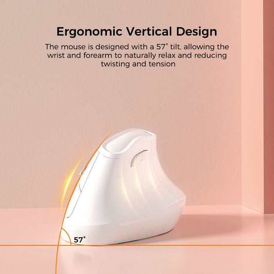 Ergonomic Vertical Mouse - Multi-Device Bluetooth5.0 & 2.4G Wireless, Adjustable DPI, Silent Click(green)