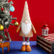 Retractable Leg Christmas Gnome Plush - Adjustable Standing Holiday Decoration(brown) - Mekamart Australia
