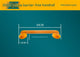 2pc Heavy-Duty Anti-Slip Safety Grab Bar with Luminous Rings - Stainless Steel Core Bathroom Handrail(yellow 30cm) - Mekamart Australia