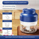 Powerful Mini Electric Food Chopper - USB Rechargeable Cordless Garlic & Meat Mincer(Blue 250ml + 4-blade knife) - Mekamart Australia
