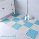 Sky Blue And White DIY Interlocking Non-Slip Floor Tiles - 12-Pack PVC Drainage Mat for Shower & Bathroom Safety - Mekamart Australia
