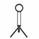 Black Magnetic Phone Stand with Foldable Tripod & Carabiner Hook – Multi-Functional, Portable Smartphone Holder for Outdoor Use