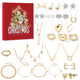 Christmas Jewellery Advent Calendar 24 Day Countdown Blind Box Set Includes Earrings Rings Necklaces and Bracelets Festive Gift for Her - Mekamart Australia